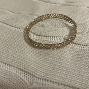 Light Gold Weaved Bangle Bracelet